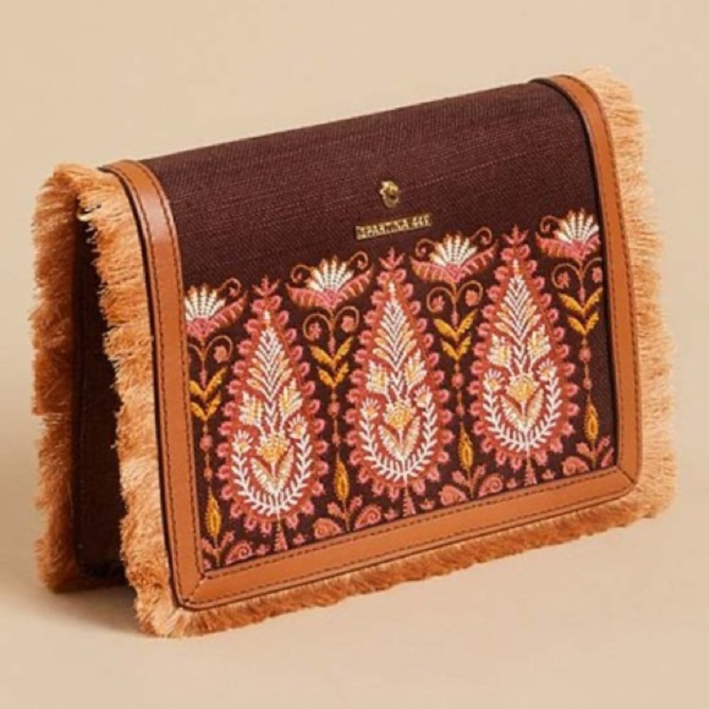 Spartina 449 | Pink House Boho Paisley Convertible Canvas Clutch